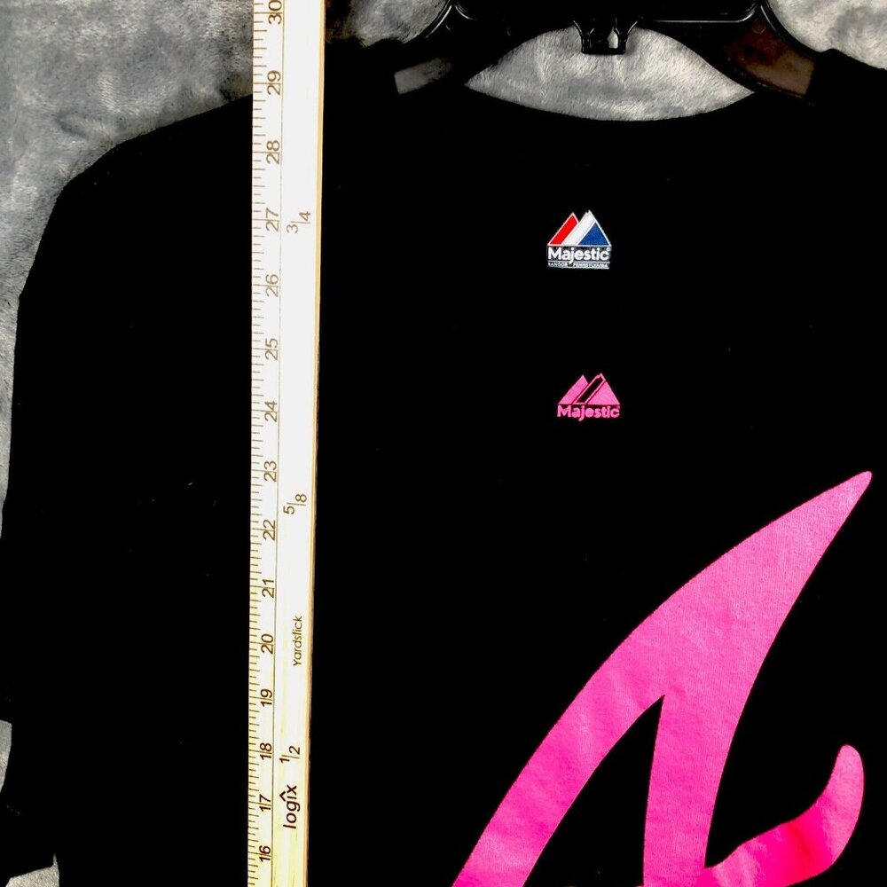 Majestic Atlanta Braves Superior Play Black T-Shirt Size Large - Picture 7 of 13